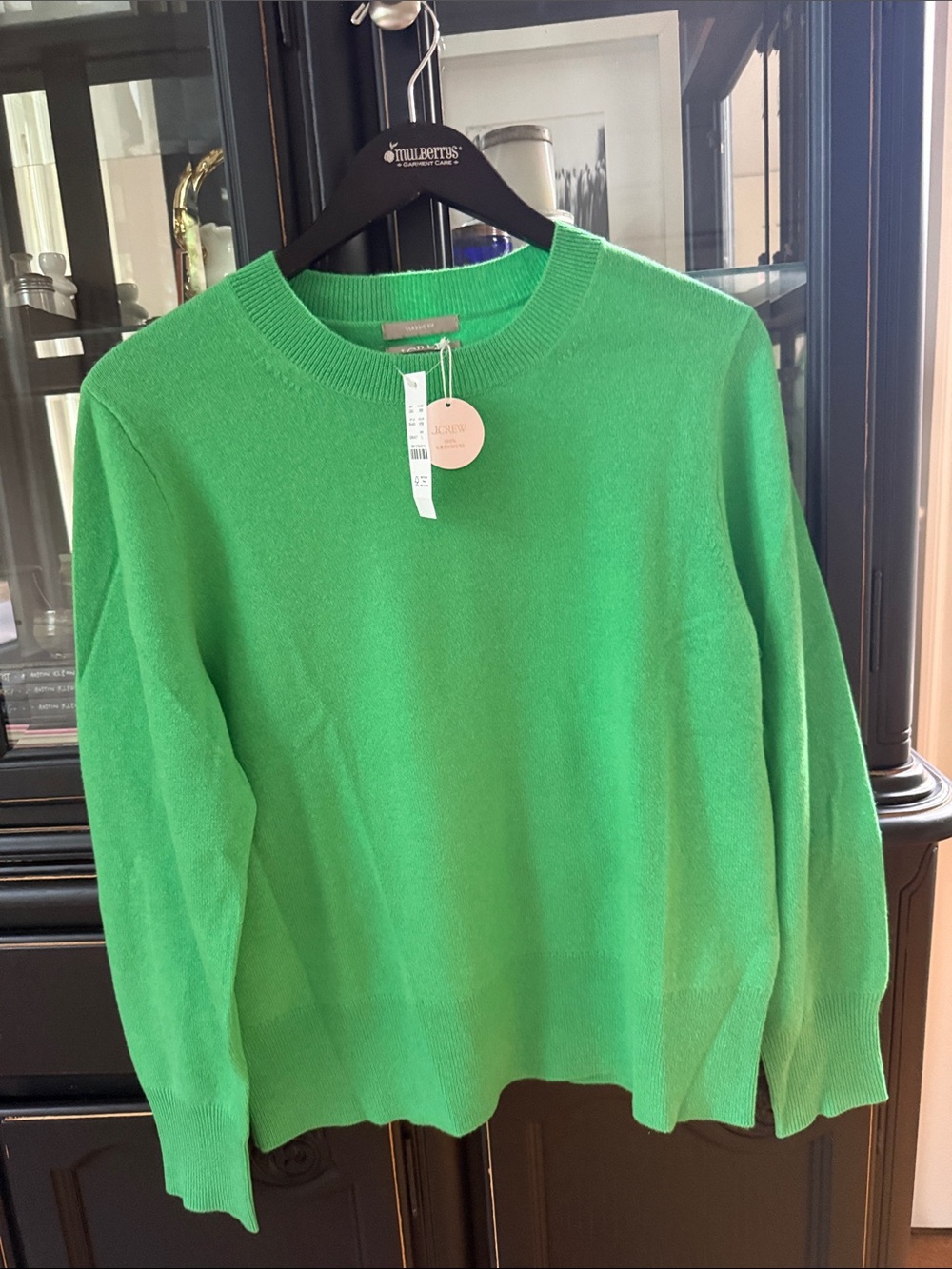 J.Crew’s Cashmere Classic-Fit Crewneck Sweater, 100% cashmere.